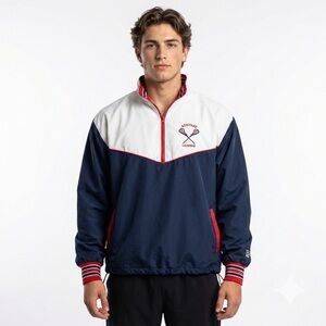 Boathouse Men’s Vintage Lacrosse Jacket 90s Windbreaker Large